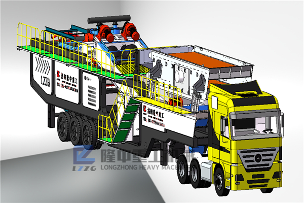 可移動的洗沙生產線：附帶壓濾機方便快捷